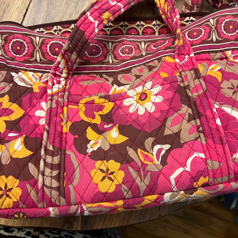Vera Bradley Vibrant Floral Quilted Tote Bag